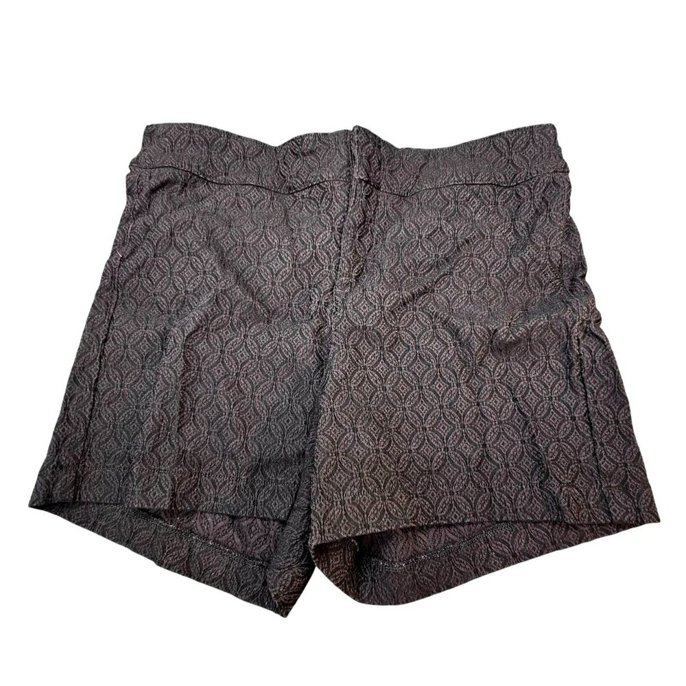 Jane Stone Womens Shorts Textured Black Dressy Geometric Size 10 JJ3990